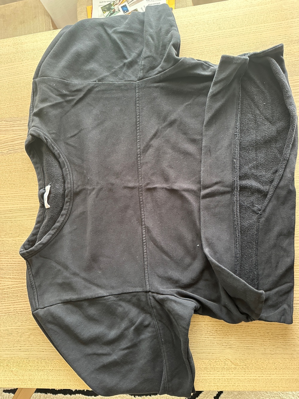 Mikoh Black Fleece-Lined Crew Sweatshirt